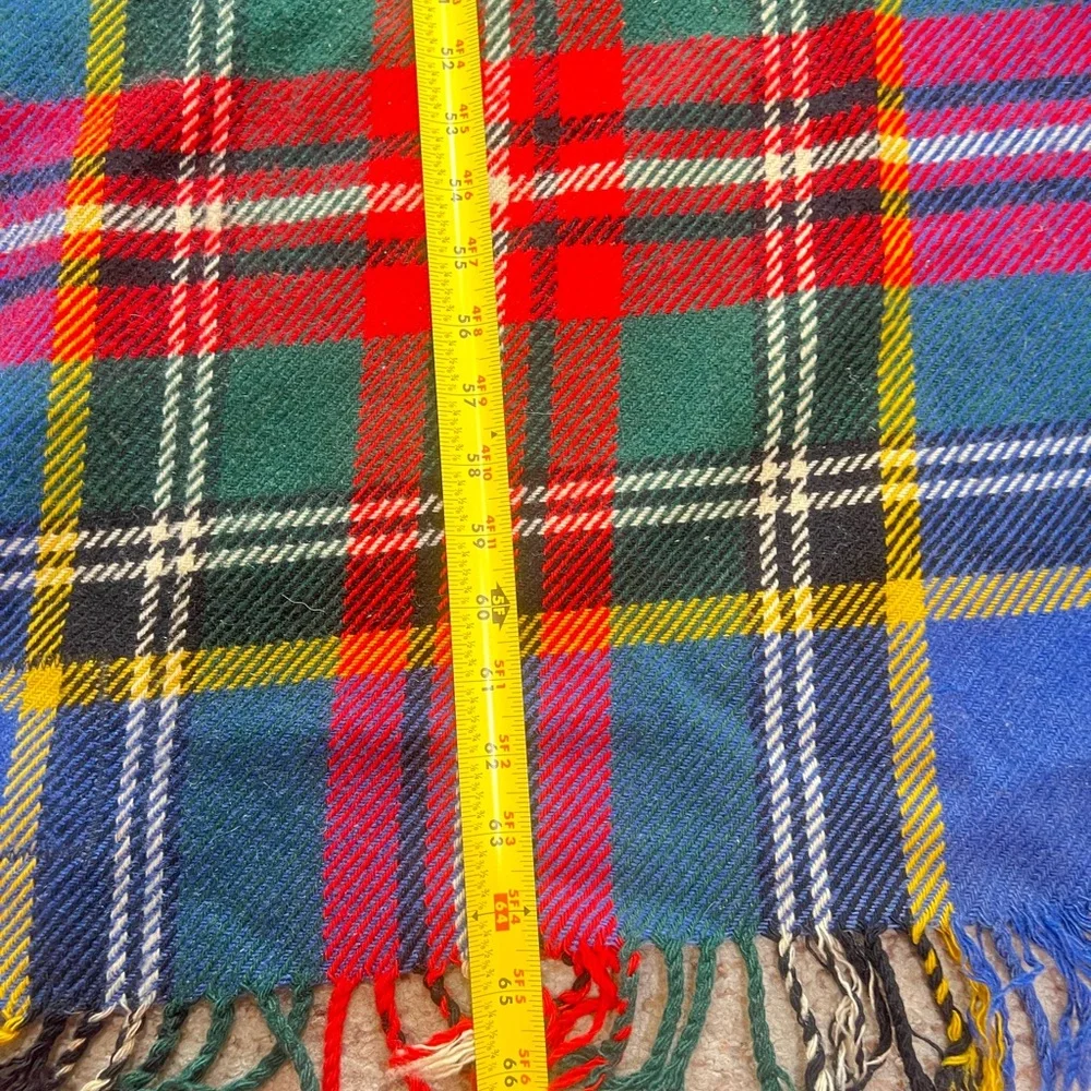 VNTG Wool Blanket Robert Burns Travelling Plaid All Wool Made/ Scotland 57x65